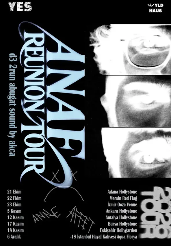 کنسرت Anaf Reunion Tour در آنتالیا در Holly Stone Performance Hall Antalya