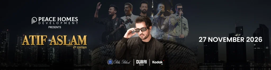 پوستر کنسرت عاطف اسلم در دبی — 2026-11-27