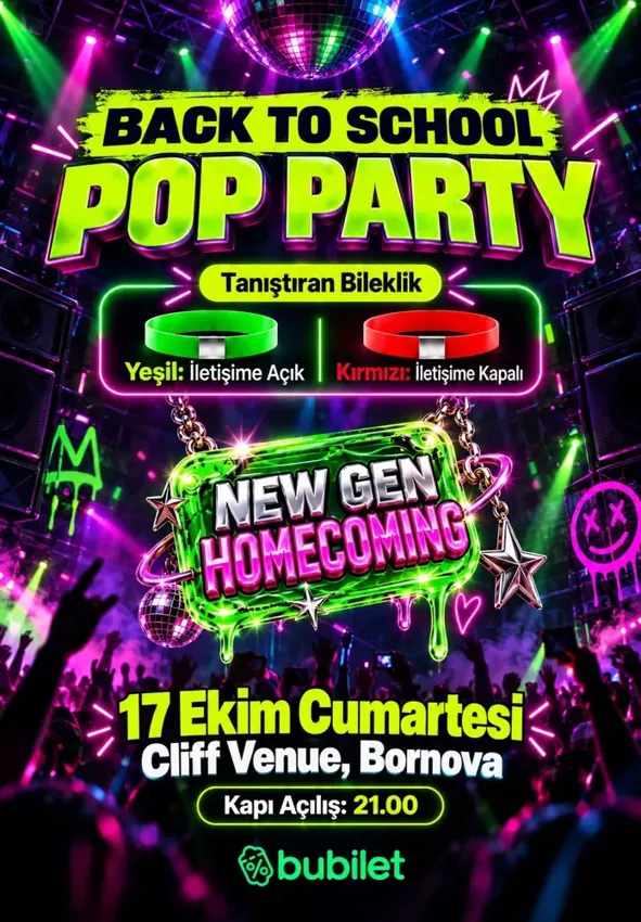 کنسرت Back to School Pop Party در ازمیر در Cliff Venue
