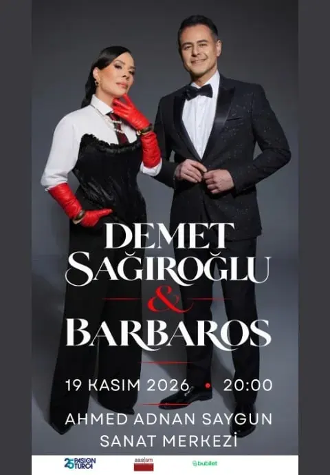 کنسرت Demet Sağıroğlu & Barbaros در ازمیر در Ahmed Adnan Saygun Sanat Merkezi