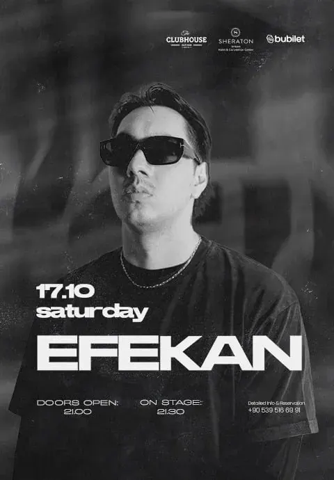 کنسرت DJ Efekan در آنکارا در Sheraton Ankara Hotel & Convention Center - The Clubhouse Jazz Bar