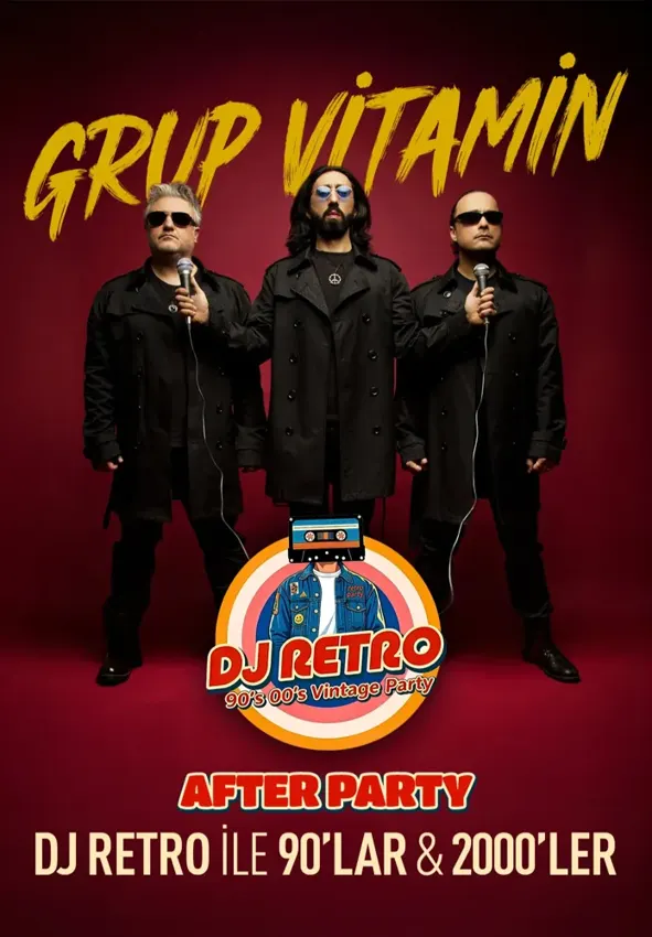 کنسرت Grup Vitamin Konseri & DJ Retro 90's 00's Vintage Party در ازمیر در Hayal Kahvesi İzmir