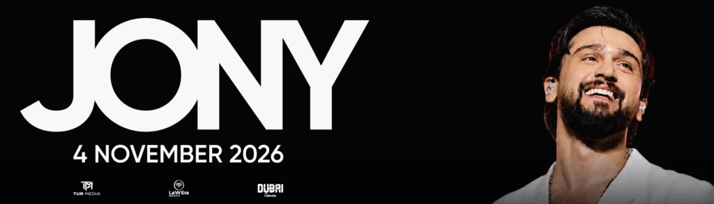 پوستر کنسرت جانی (JONY) در دبی — 2026-11-04