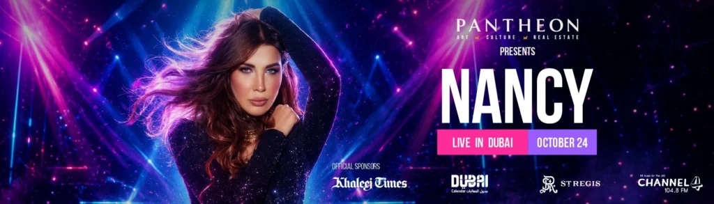 پوستر کنسرت نانسی عجرم در دبی — 2026-10-24